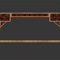 Wooden Console Table With Checkered Drawer Details And Simple Leg Structure