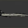 Military Fighter Jet Model With Gray Body And Detailed Weapon Design Features