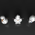 Cute Snowman Game Movie Characters With Various Cartoon Designs And Playful Poses