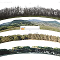 Natural Scenic Background Wall Design With Trees Hills And Open Fields View