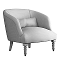Modern Accent Chair with Black and Beige Upholstery and Checkered Pillow