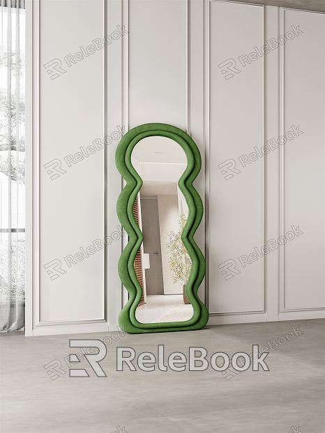 Modern mirror wave full-length mirror model