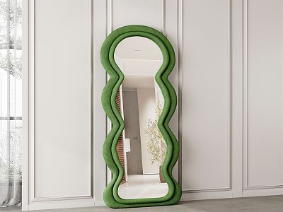 Modern mirror wave full-length mirror model