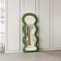 Modern mirror wave full-length mirror 3d model
