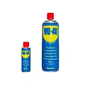 WD-40 Spray Cans in Different Sizes with Blue Packaging and Red Caps