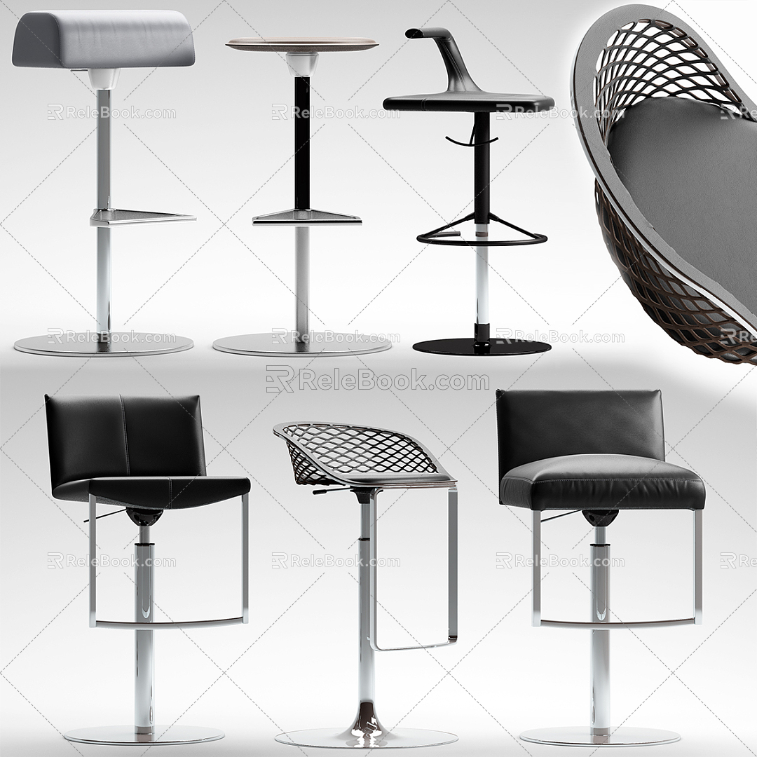 Modern Bar Chair Bar Chair 3d model