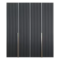Modern Wardrobe Interior Design With Vertical Lines And Sleek Cabinet Doors