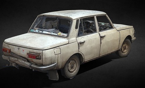 Abandoned DDR Car Old School 3d model