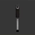Tactical Weapon Design Featuring Classic Pistol With Silencer And Metal Finish