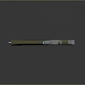Futuristic Sci Fi Weapon With Metallic Body Green Indicator And Ergonomic Grip