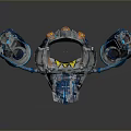 Other Blue And Orange Mechanical Device With Connecting Tubes And Transparent Parts