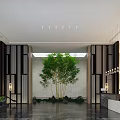 Elegant Modern Restaurant Interior Featuring Green Chairs Marble Tables Wooden Decor And Chandelier