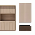 Wooden Entryway Cabinet and Side Cabinet with Modern Design Storage Shelves and Drawers