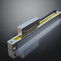 Precision Linear Encoder With Silver Metal Housing Yellow Strip Black Reflective Base And Cable