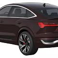 Audi Burgundy Modern SUV Coupe With Sleek Design LED Headlights And Alloy Wheels