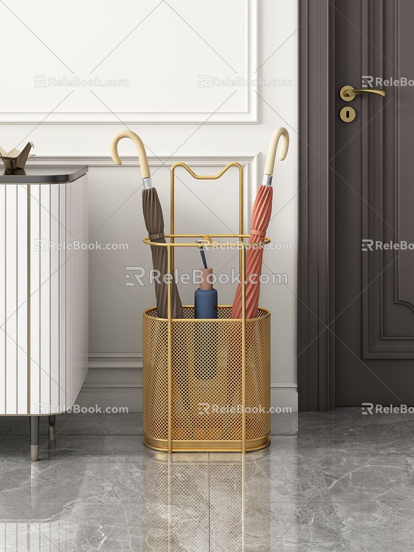 Light Luxury Draining Rack Umbrella Draining Rack 3d model