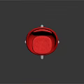 Playground Equipment Red Round Chair With Comfortable Cushion And Sturdy Metal Base