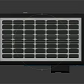 Blue Pole Mounted Solar Powered Outdoor Commercial Device With Panels And Display Screen