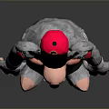 3D Cartoon Gray Mouse Character With Red Cap Red And White Shirt And Gloves