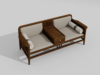 Chinese Sofa Lohan Bed 3d model