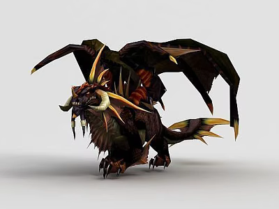 Innovative Technology Exhibition Hall Featuring Dragon Sculpture with Wings Horns and Colorful Decorations 3d model