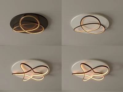 Modern Ceiling Lights With Unique Geometric Designs 3d model