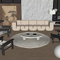 Modern Sofa Coffee Table Combination Sofa Coffee Table 3d model