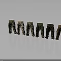 Stylish Pants With Various Colors And Camo Patterns For Different Outfits 3d model