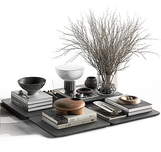 Modern ornaments combination furnishings ornaments 3d model