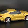 Yellow Sports Car With Sleek Design Black Roof And Red Brake Calipers