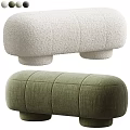 Gray and Beige Fabric Upholstered Sofa Bench With Sectional Tufted Design And Cylindrical Legs