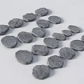 Natural Gray Irregular Stone Stepping Stones For Garden Path Landscape 3d model