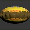 Cartoon Lion With Big Blue Eyes Smiling Face Yellow Body And Orange Mane Balloon Design