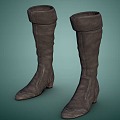 Boots Leather Boots Shoes Leather Shoes 3d model