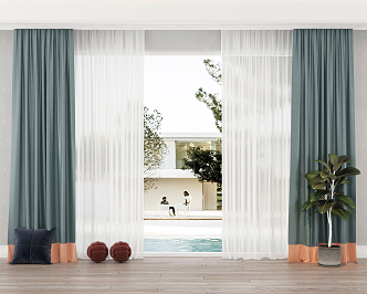 Modern Curtains 3d model