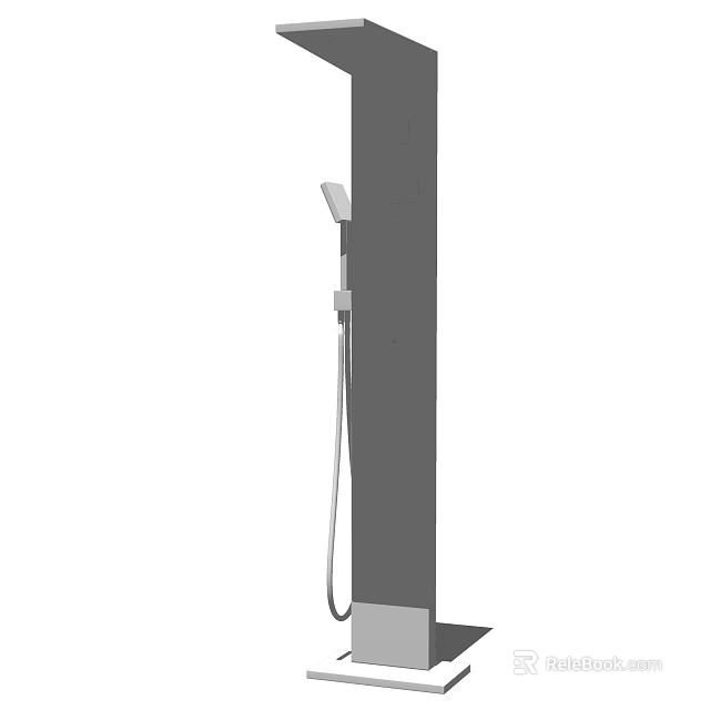 Modern Wall Mounted Shower Faucet With Handheld Sprayer And Sleek Design 3d model 