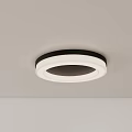 Modern Circular Ceiling Light With Black White Double Ring Minimalist Design And Soft Glow 3d model