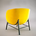 Nordic Single Sofa Simple IKEA Single Sofa Chair 3d model