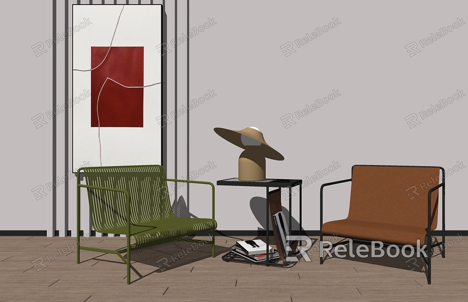 Modern leisure table and chair combination single chair side combination model