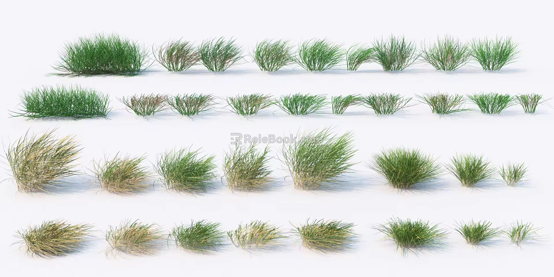 Modern grass combination 3d model
