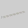 Modern Sleek Dining Table With Two tone Top Wooden And Light Colored Black Legs