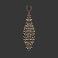 3D Block Dinosaur Model With Spiked Back And Pixel Art Design