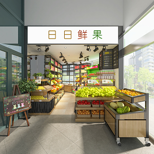 Modern Fruit Store Fruit Store Fruit Store Supermarket 3d model