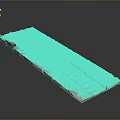 Realistic Train Model Railway Track with Gravel and Metal Rails on Gray Background