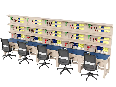 Office Desk and Chair 3d model