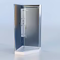 Modern Sleek Shower Sauna Interior Design With Glass Door And Metal Frame