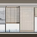 Modern Venetian Blinds For Window Interior With City View And Natural Light