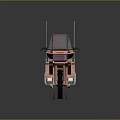 Pink Motorcycle with Two Antennas Red Seat Front Windshield and Storage Box