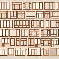 New Chinese style window combination casement window aluminum alloy window floor to ceiling window glass window sliding window 3d model