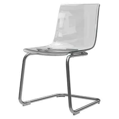 Transparent Outdoor Chair With Metal Frame Modern Minimalist Design For Patio Garden 3d model